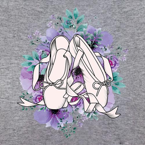 Floral Ballet Shoes t shirt